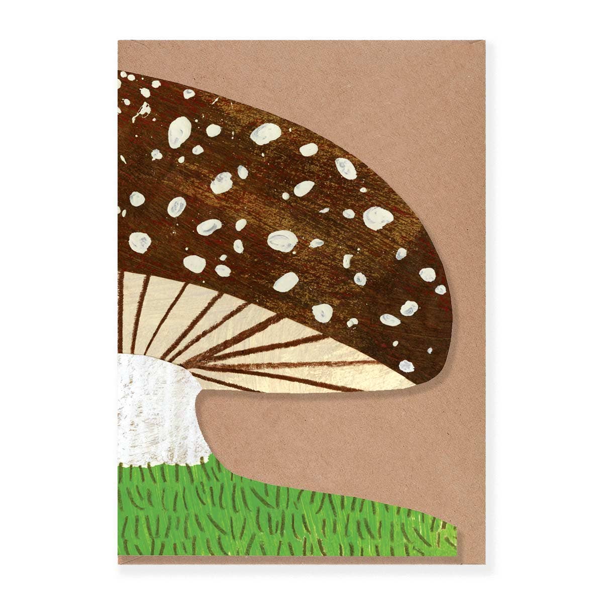 Brown Mushroom Greeting Card