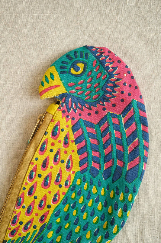 Parrot Fabric Pen & Pencil Case