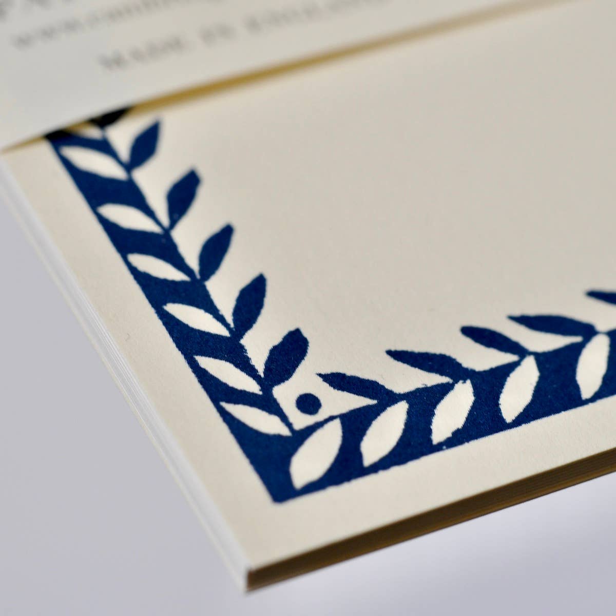 10 Postcards with Patterned Border in Prussian blue
