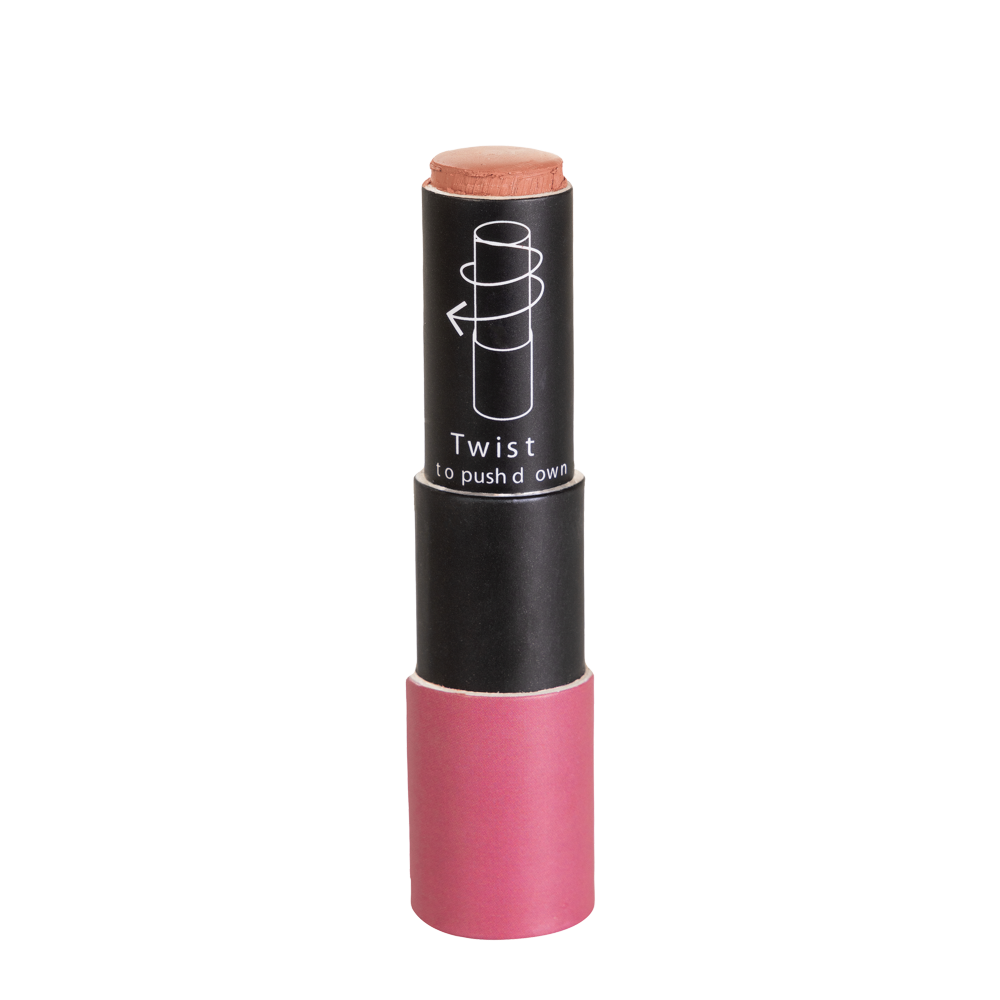 Plastic Free Glossy Lipstick in Paper Tube - Rosy Brown 08