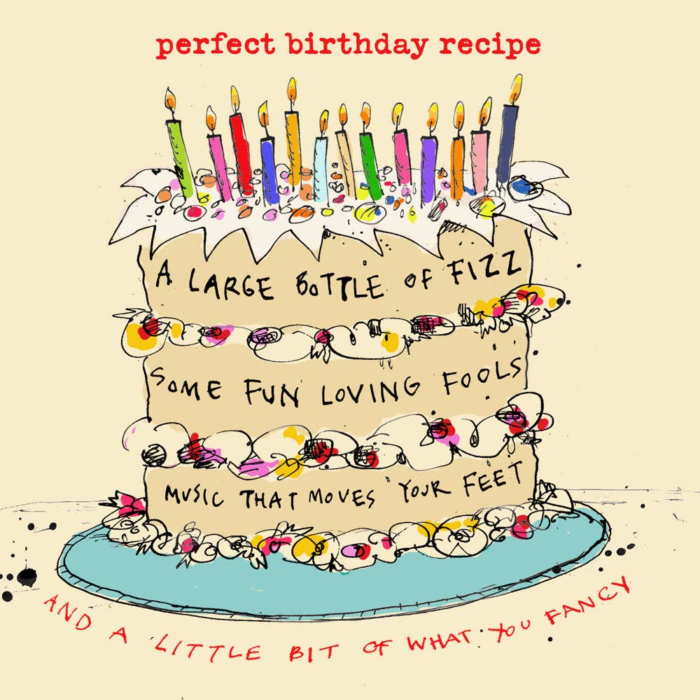 'Recipe for a Perfect Birthday' Card
