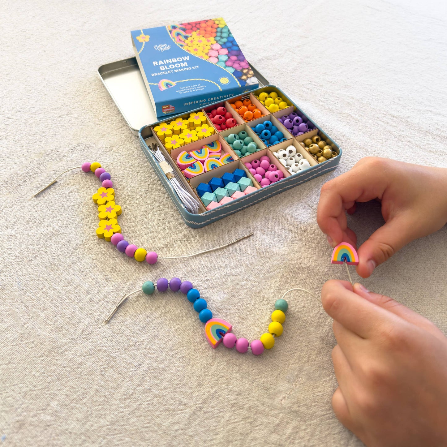 Cotton Twist Rainbow Bloom Bracelet Making Kit