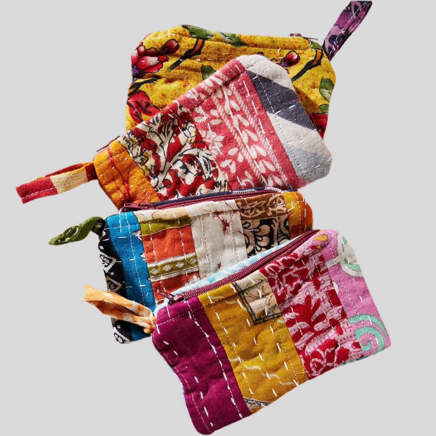 Kantha Cotton Coin Purse