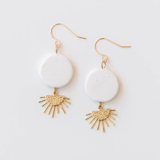 Oat Speckle Sunset Drop Earrings