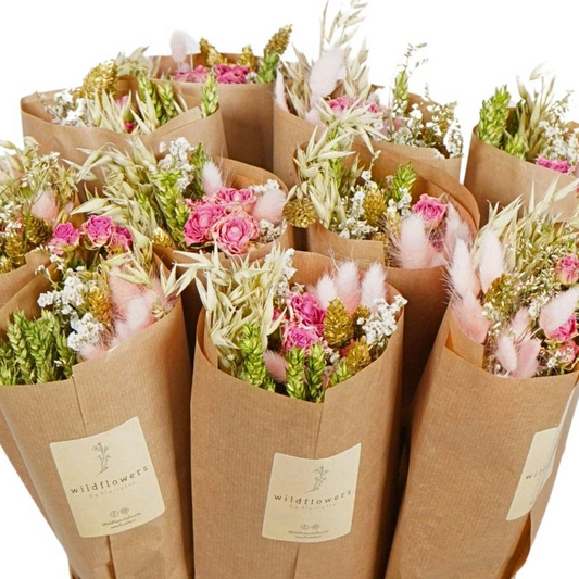 La Parisienne Pink Dried Flower Market Bouquet