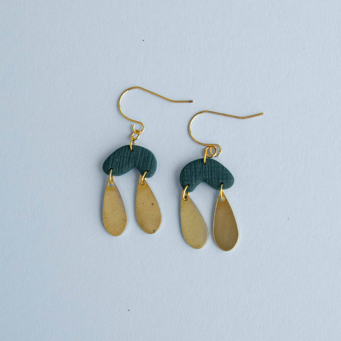 Forest Green Raindrop Earrings