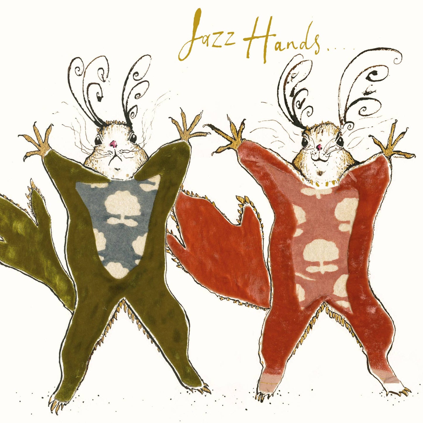 Jazz Hands Gold Foil Card