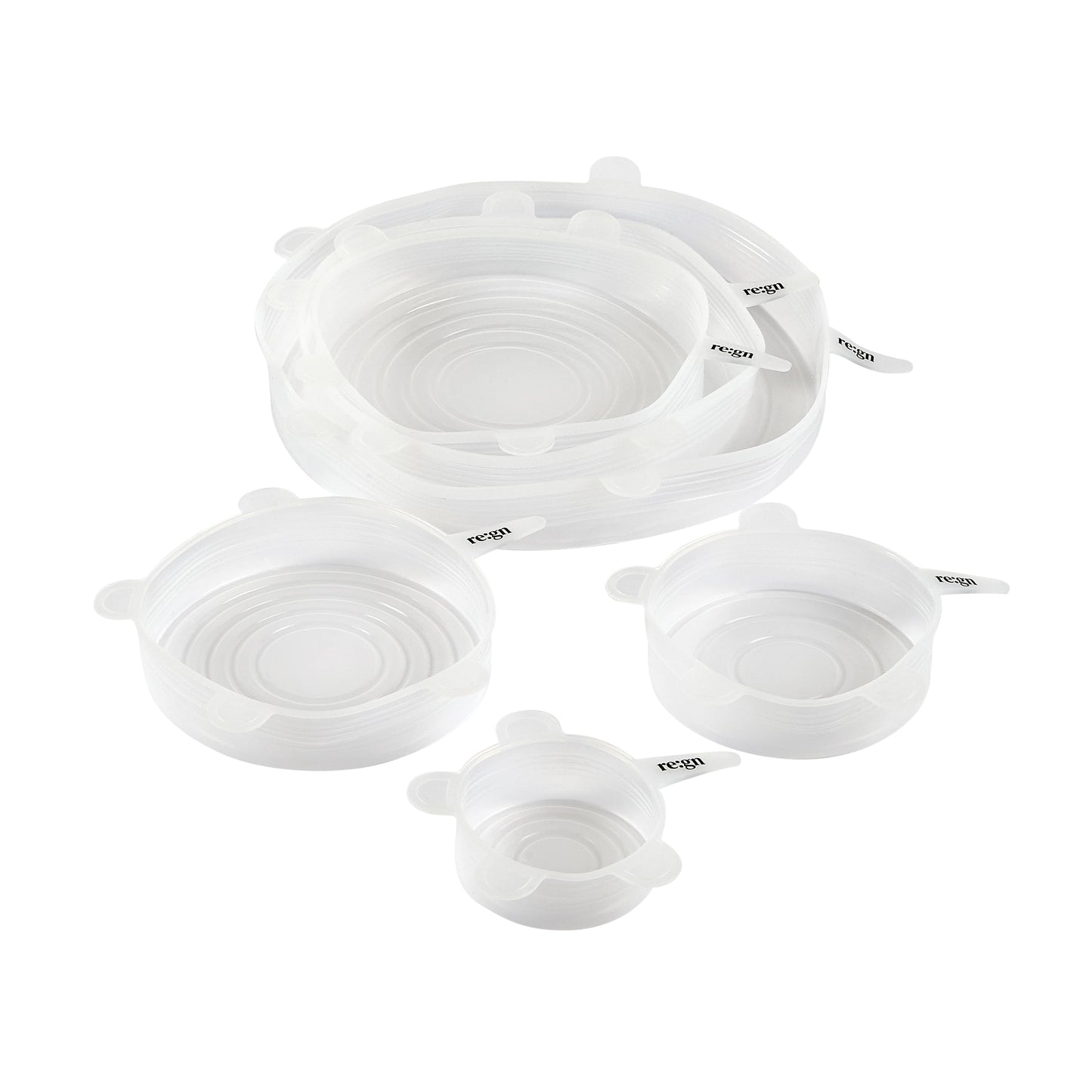 Set of 6 Reusable Silicone Lids