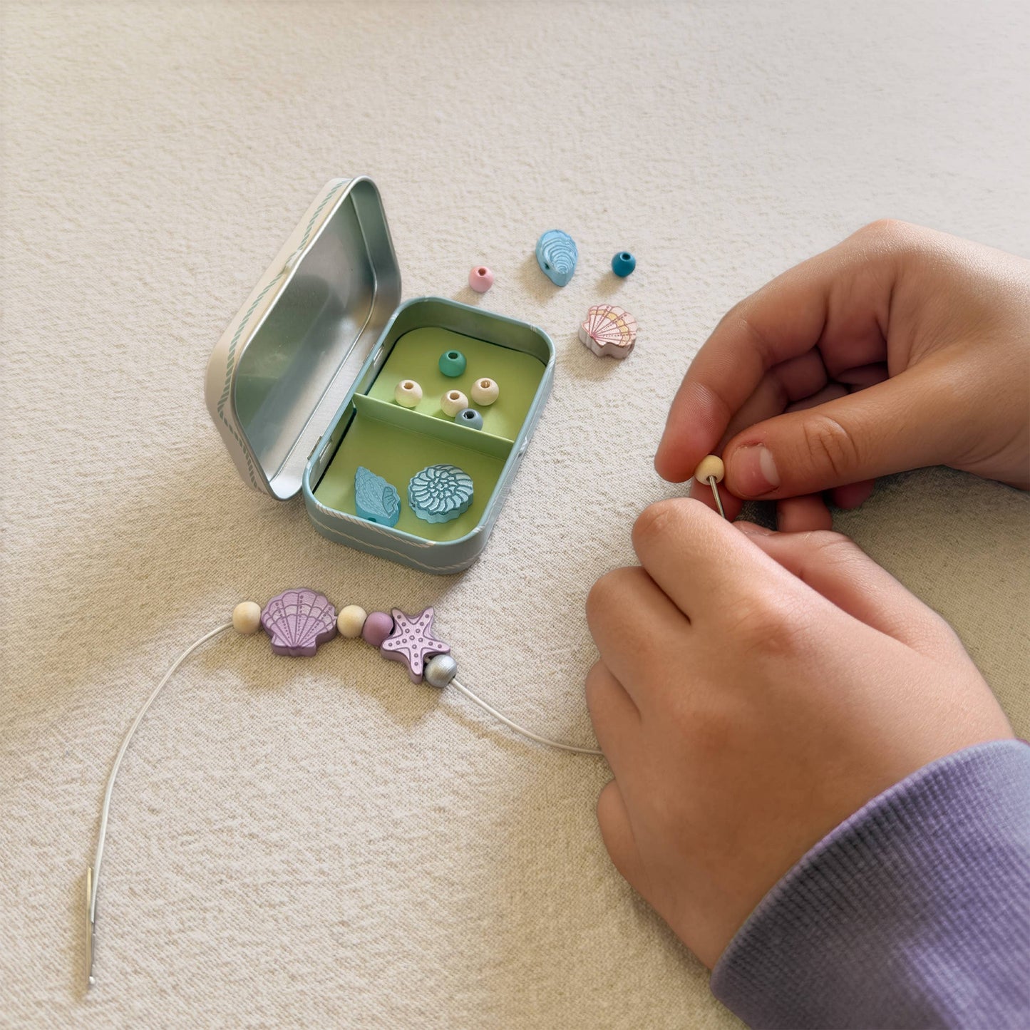 Cotton Twist Seashell Bracelet Gift Kit