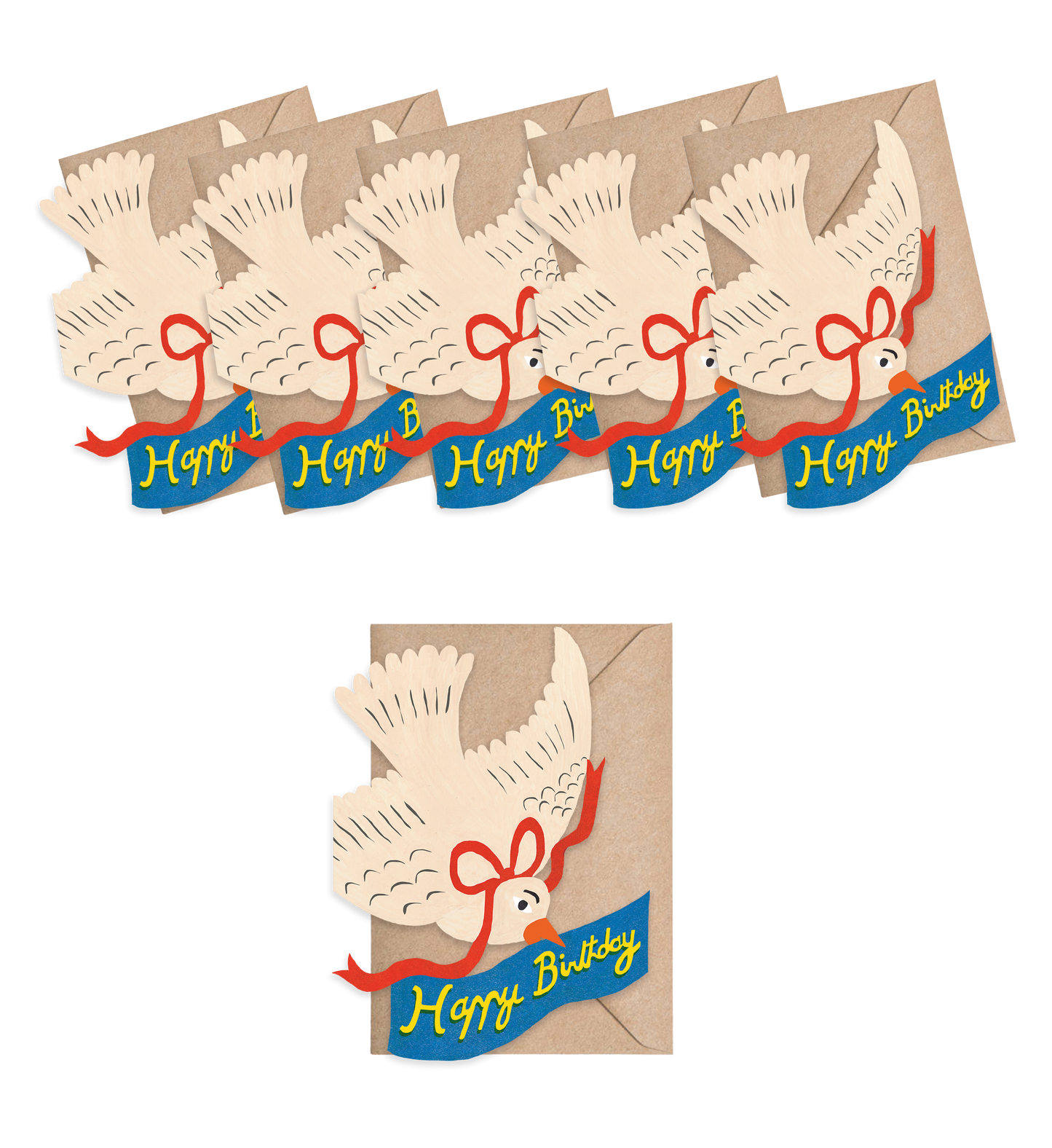 Happy Birthday Bird Mini Notecards - Box of 6
