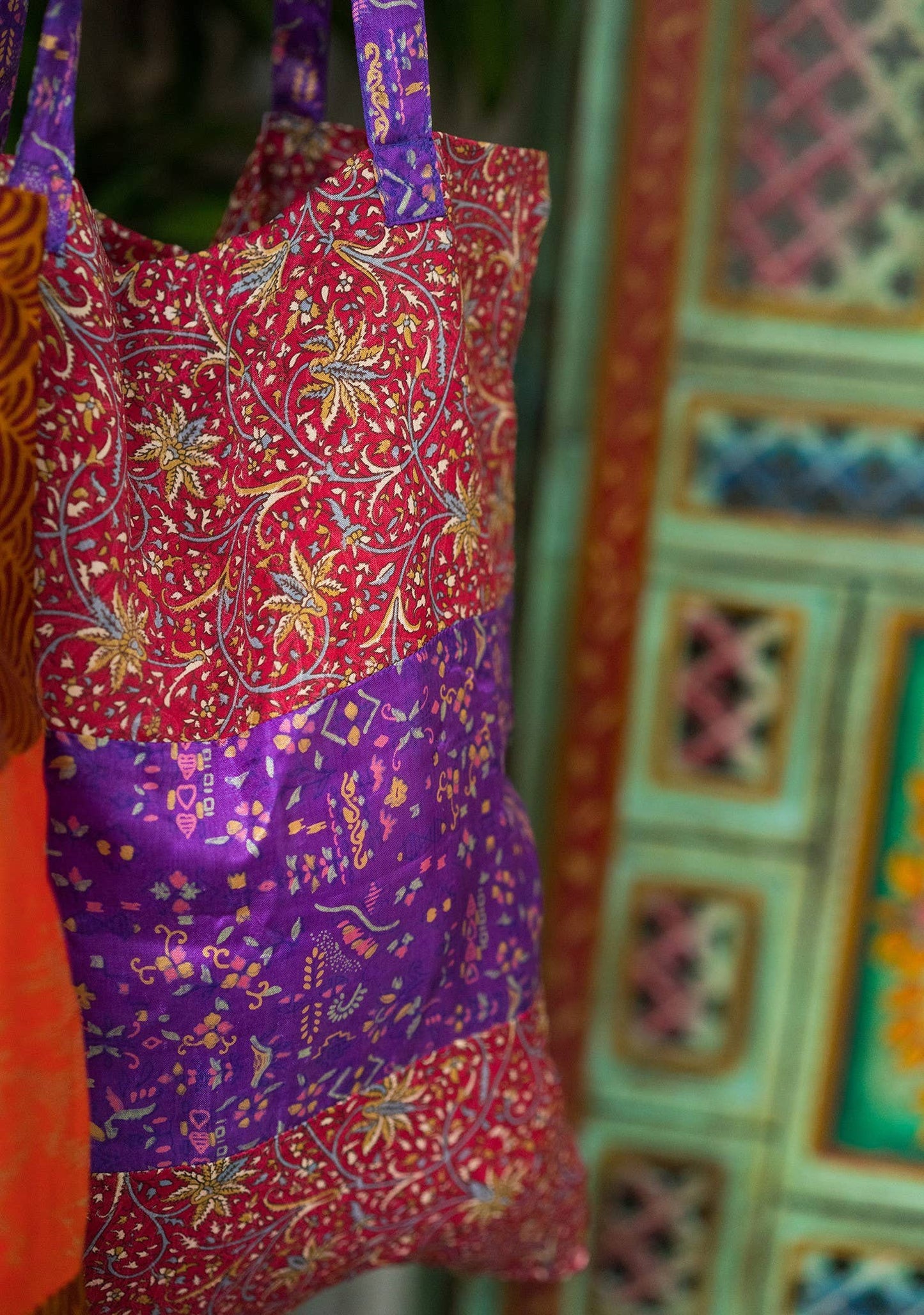 Fairtrade Recycled Sari Tote Bag