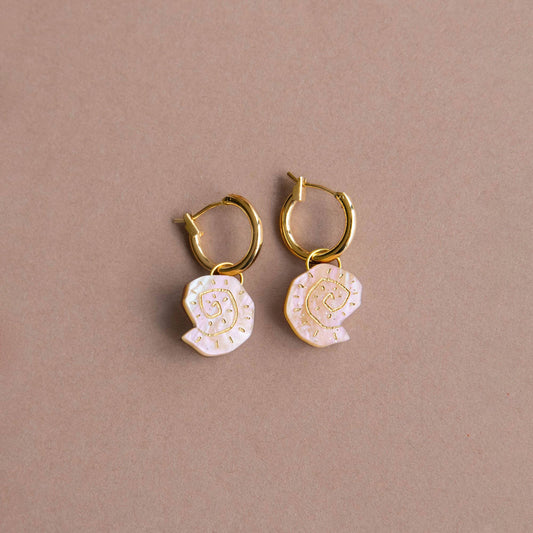 Ammonite Hoop Earrings
