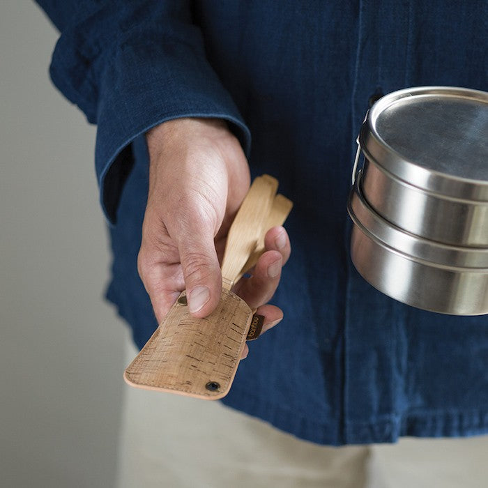 Bamboo and Cork Utensil Travel Set