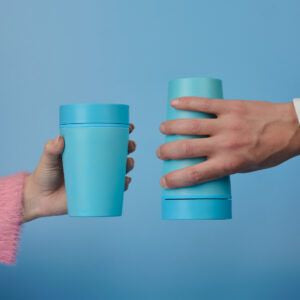 Circular&Co. Sky Blue Reusable Coffee Cup – Made From Bubblegum 12oz