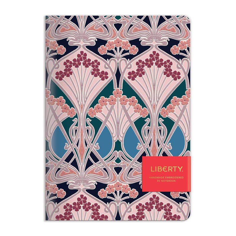 Handmade Embroidered Liberty ‘Ianthe’ Notebook