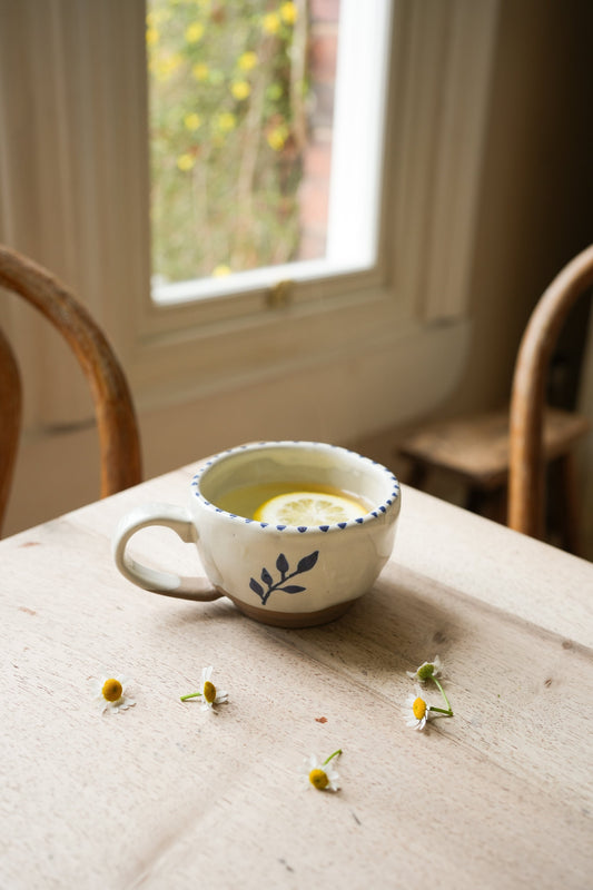 Handpainted Stoneware Tea Cup | Perfect Gift for Tea Lovers