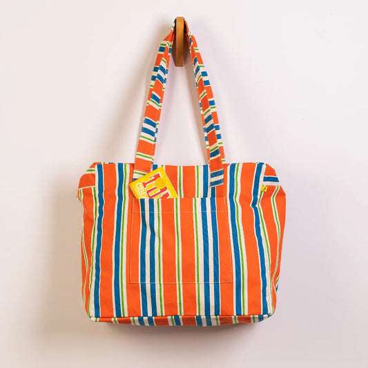 Fluf Daytrip Tote Varsity Stripe