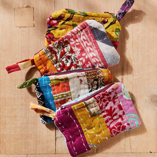 Kantha Cotton Coin Purse