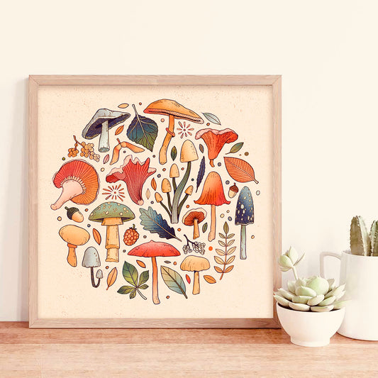 Fungi Forest Art Print