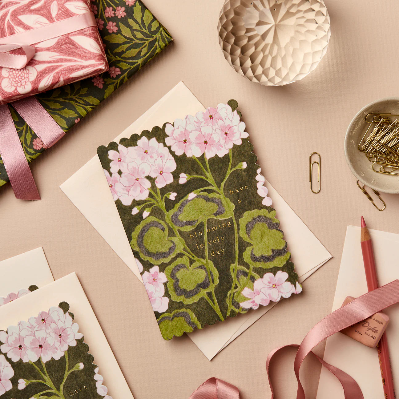 Geraniums ‘Blooming Lovely Day’ Greeting Card