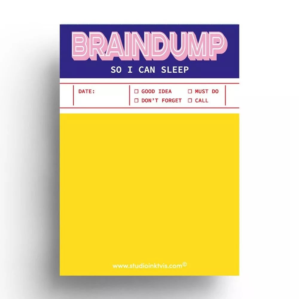 Braindump So I Can Sleep - A6 Mini Notepad Stack