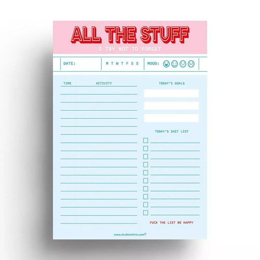 All The Stuff I Try Not To Forget - A5 Planner