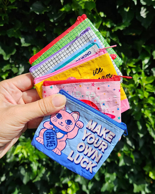 Recycled Plastics Cute Mini Zipper Purse