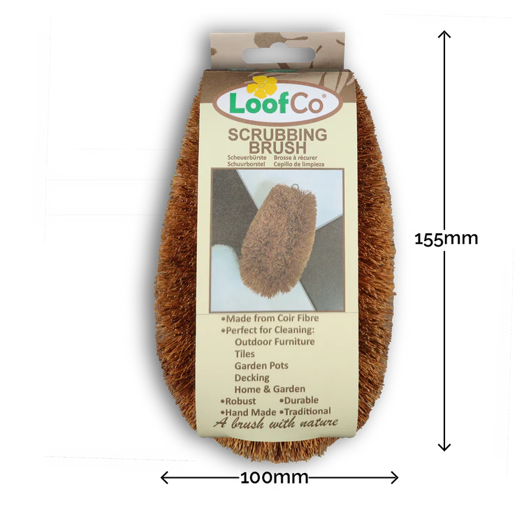 LoofCo Large Coconut Coir Scrubbing Brush