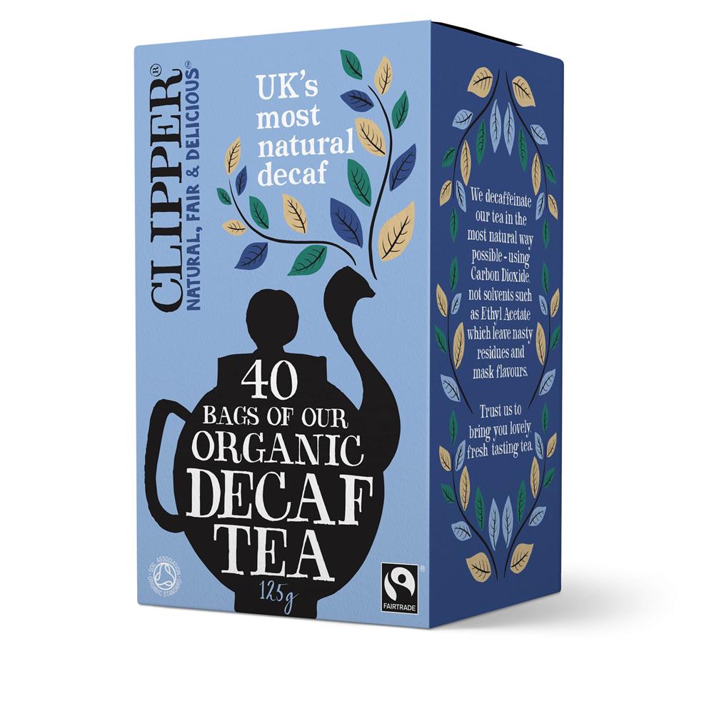 Clipper Organic Fairtrade Everyday Decaf Tea 40 Plastic Free Tea Bags