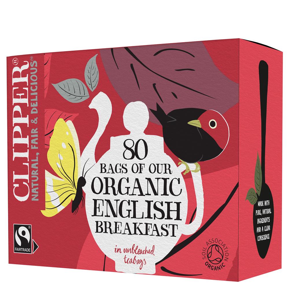 Clipper Organic Fairtrade English Breakfast 80 Plastic Free Tea Bags