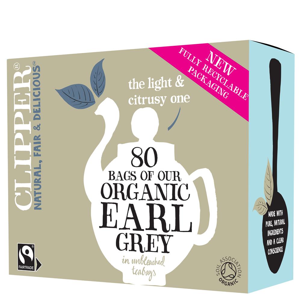 Clipper Organic Earl Grey 80 Plastic Free Tea Bags