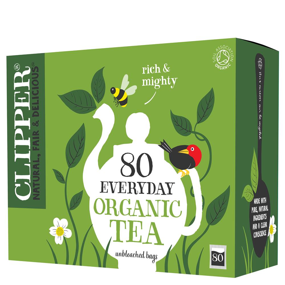 Clipper Organic & Fairtrade Everyday Tea – 80 Plastic Free Tea Bags