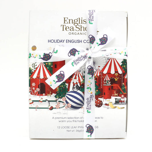 English Tea Shop Holiday White Prism - 12 Loose Leaf Tea Pyramid Bags