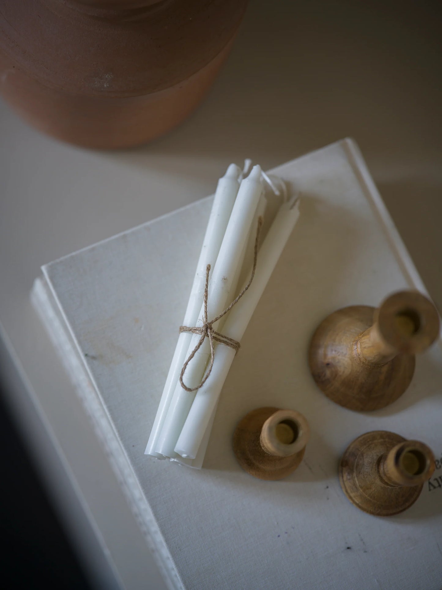 Slender White Candles - Bundle of 6