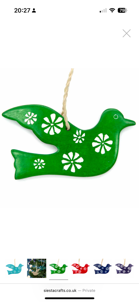 Soapstone Dove Decoration