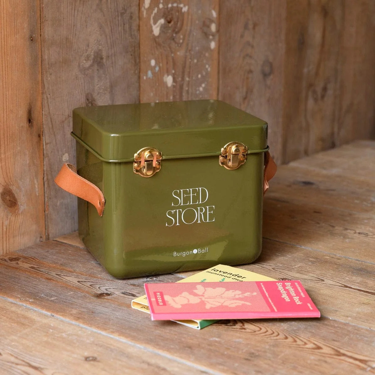 Mini Seed Storage Tin - Olive