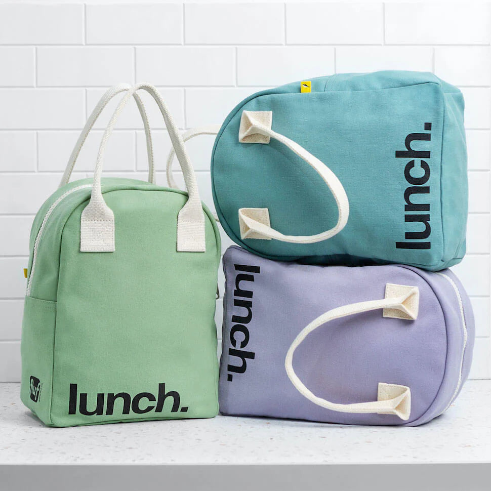 Fluf Zipper Lunch Bag Teal