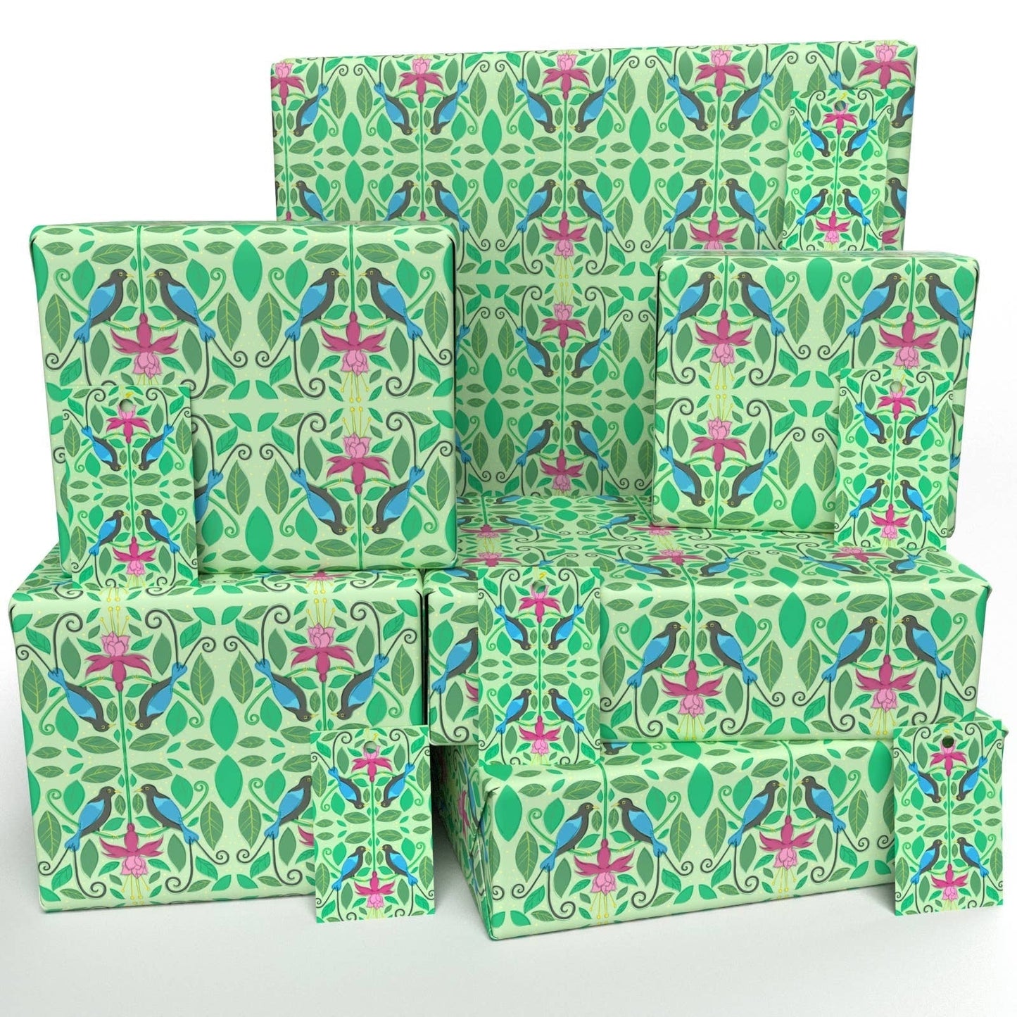 Polka Dot Green Gift Wrapping Paper