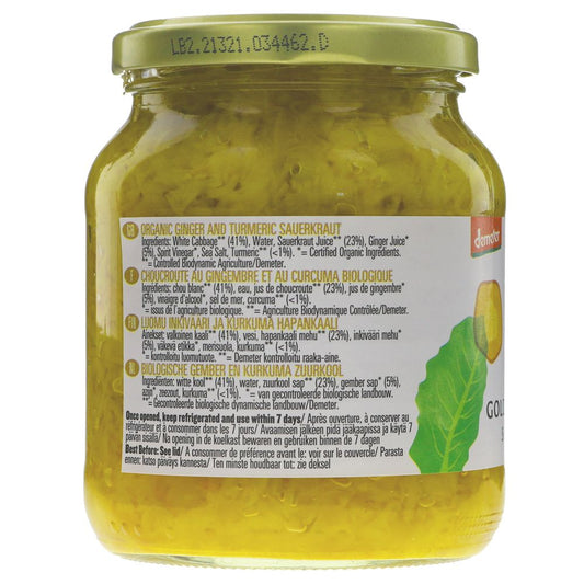 Biona Sauerkraut Golden Turmeric - 350g