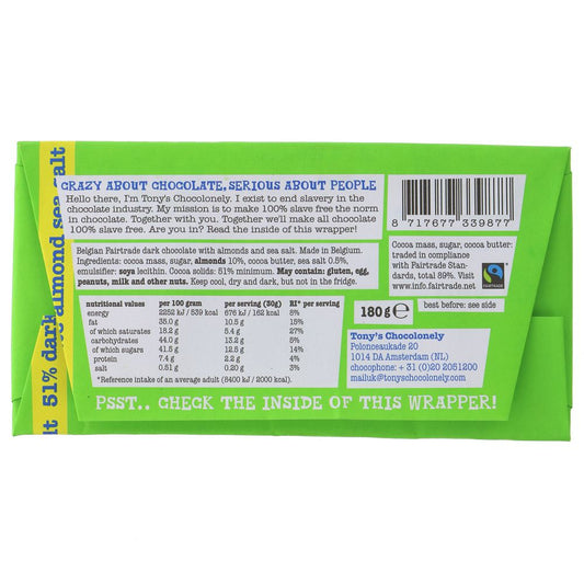 Tony's Chocolonely Milk Chocolate Caramel Sea Salt