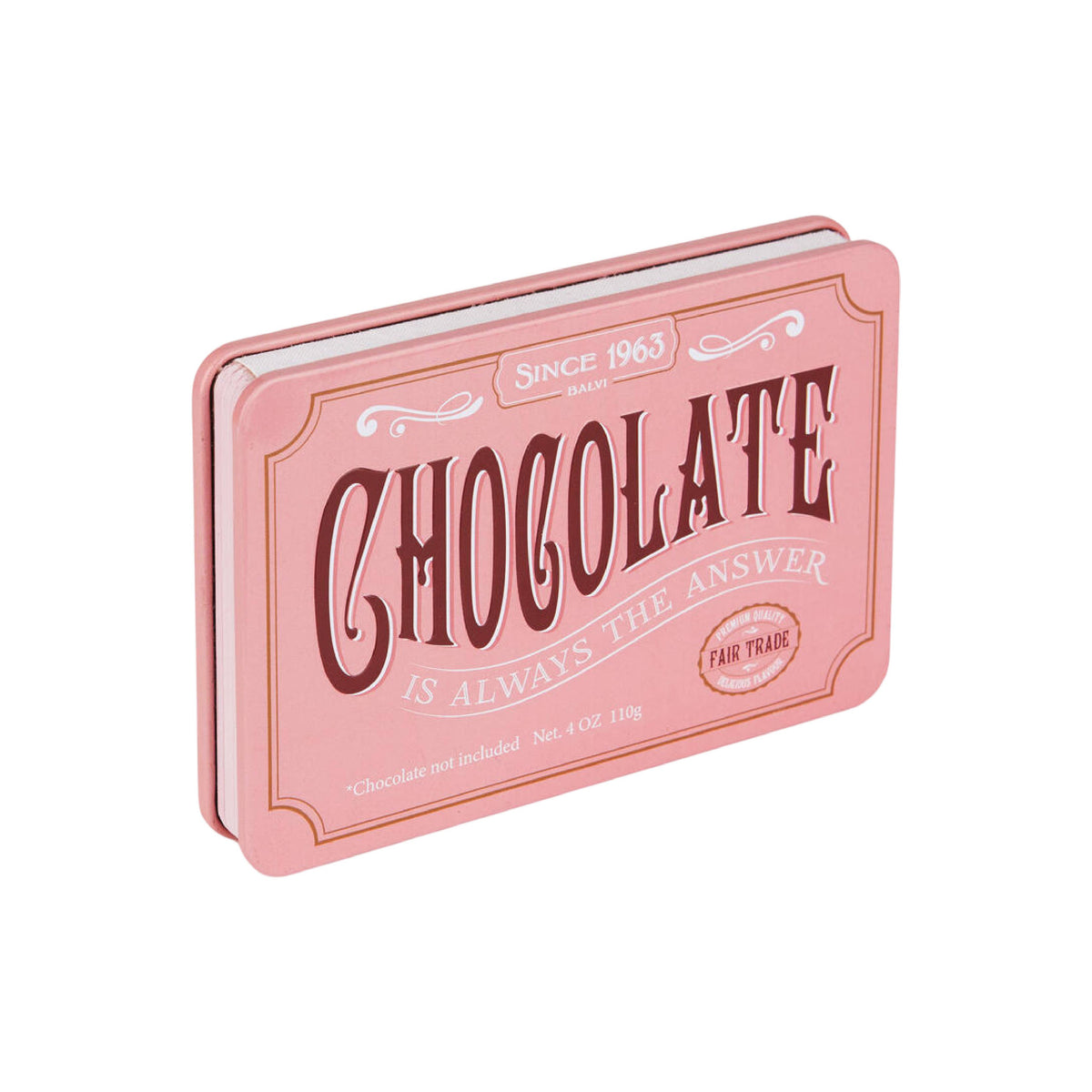 ‘Chocolate Is Always the Answer’ Tin Enclosed Notebook