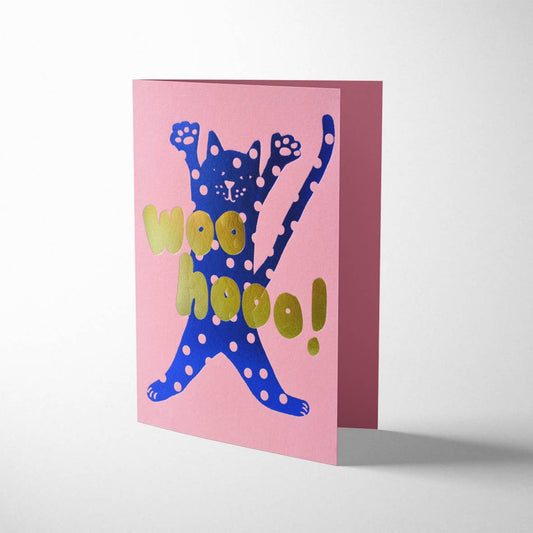 Woo Hooo! Spotty Cat Card