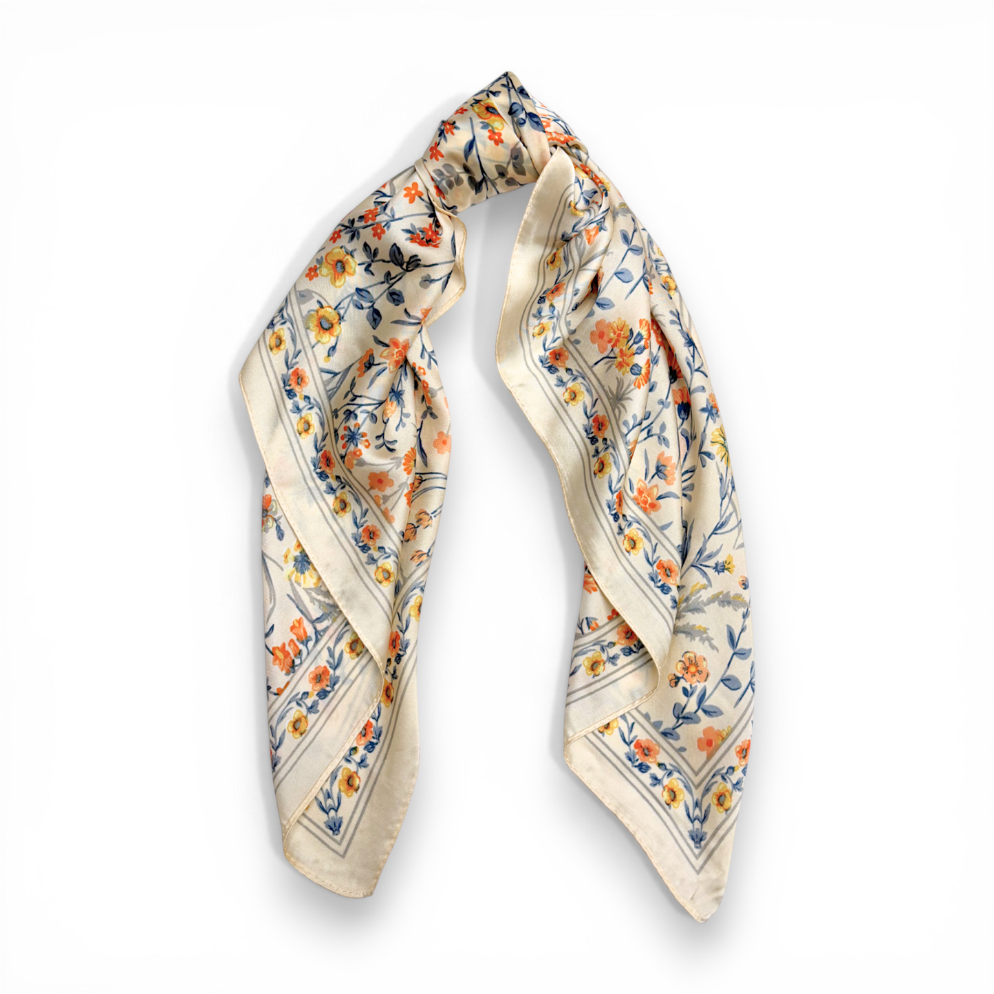 Floralia Silk Touch Neckerchief Bandana Scarf