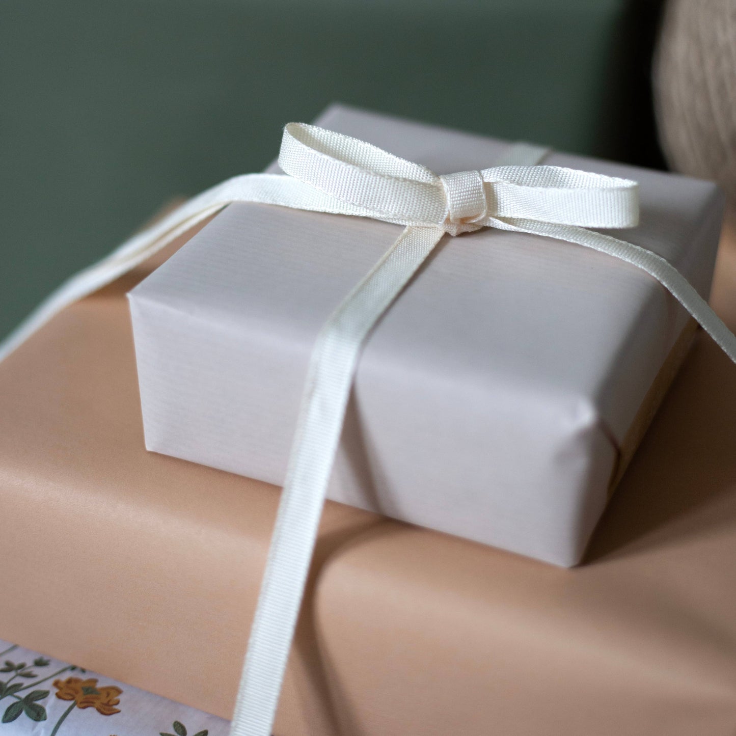 Coconut Cream 9mm Biodegradable Ribbon Reel 5m