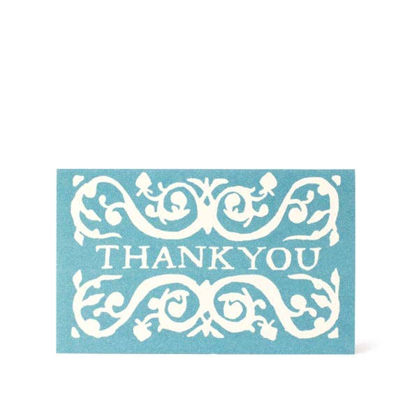 Blue Arabesque ‘Thank You’ Mini Notecards - Pack of 6