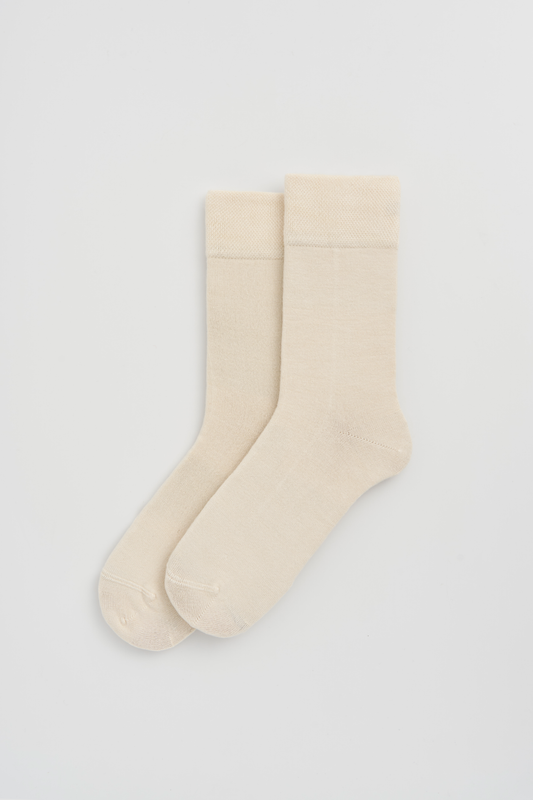 Pairs Clotted Cream Bamboo Socks