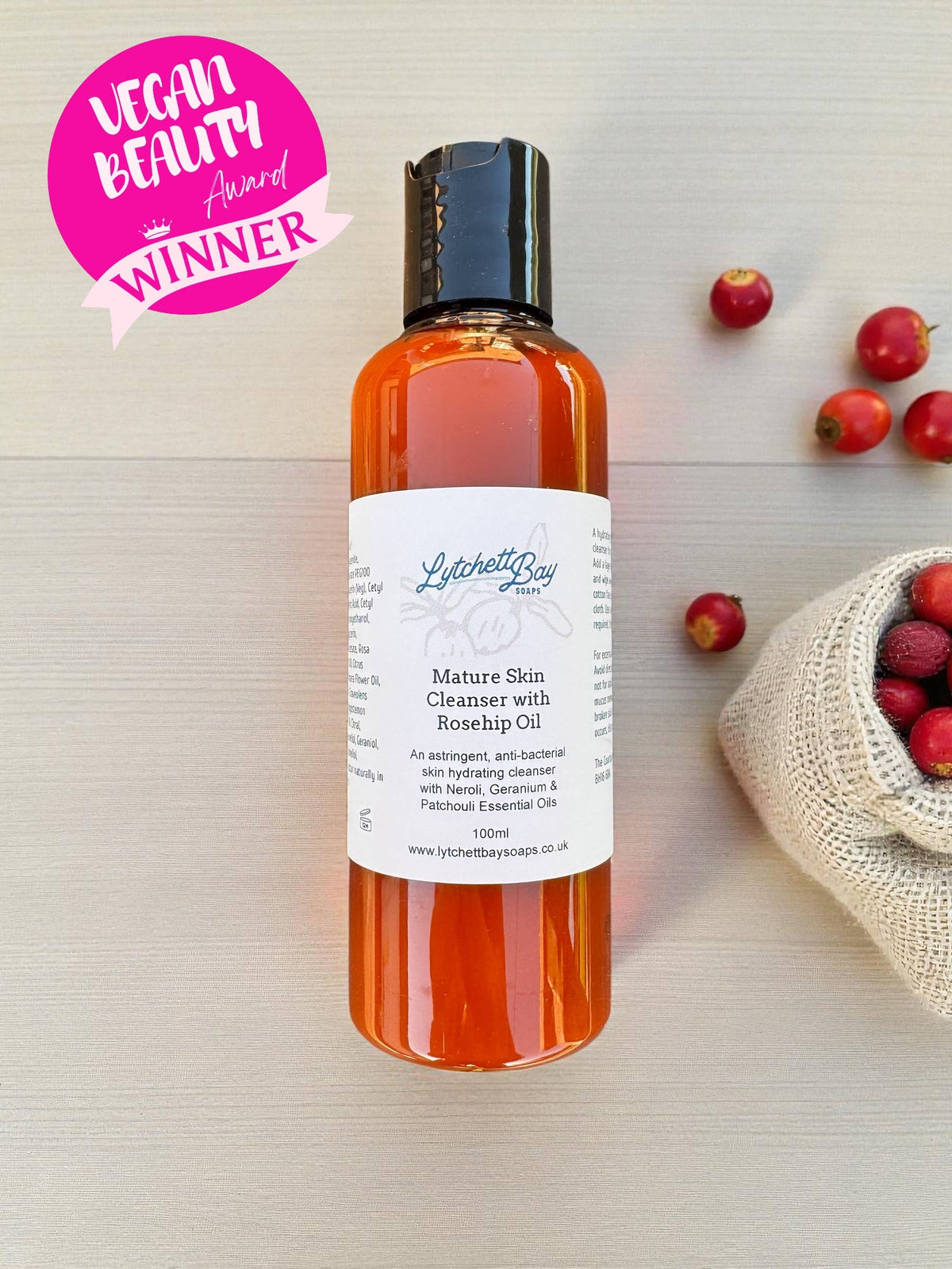 Lytchett Bay Mature Skin Cleanser with Rosehip Oil - 100ml | Dorset Made