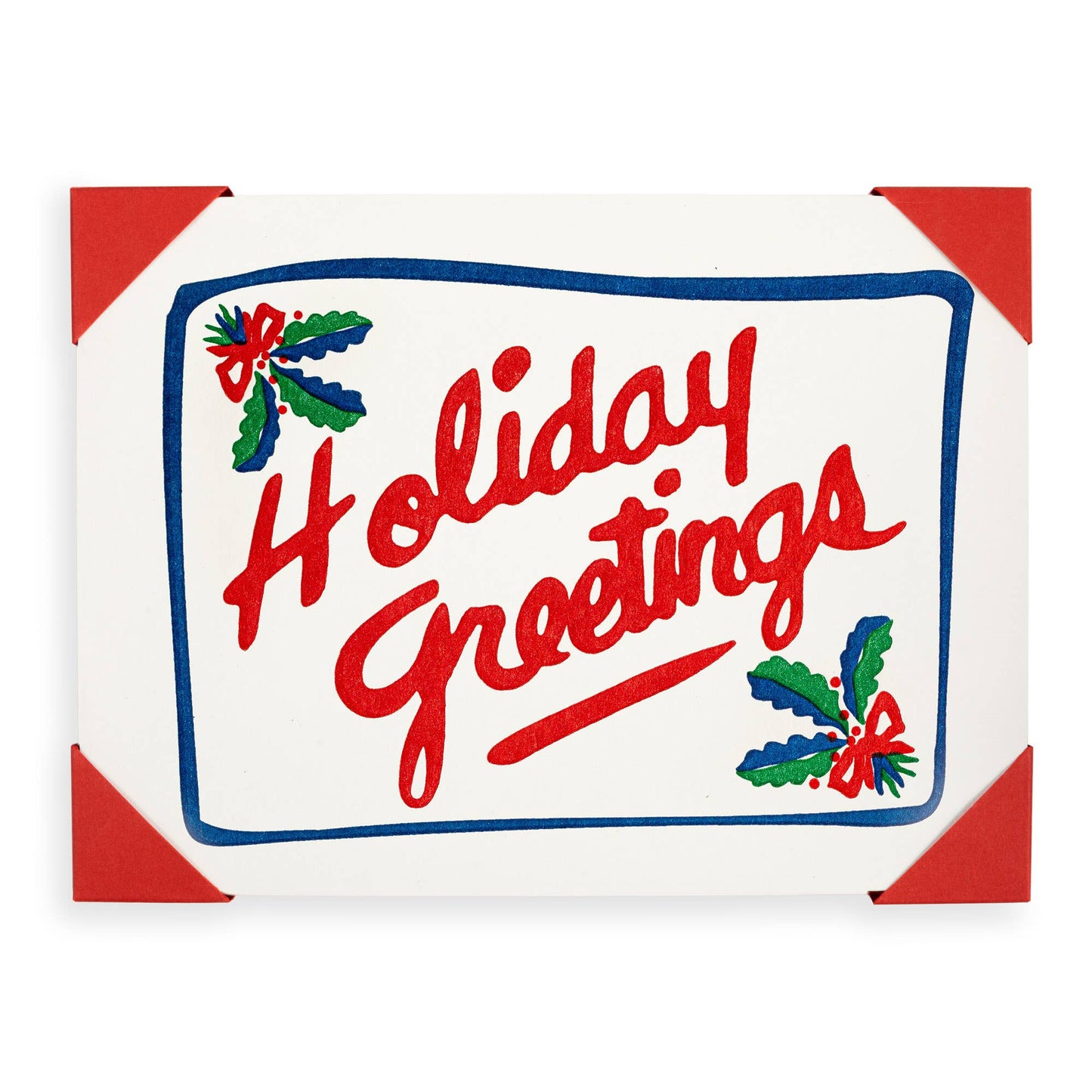 Holiday Greetings Notecard Small Christmas Card 5-Pack