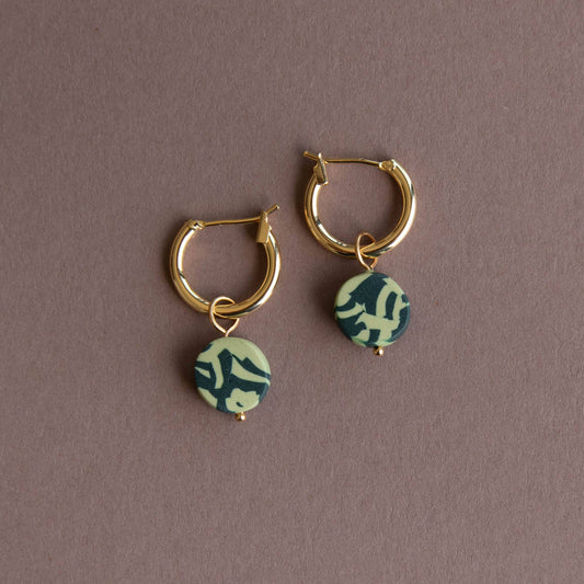 Forest Charm Hoop Earrings
