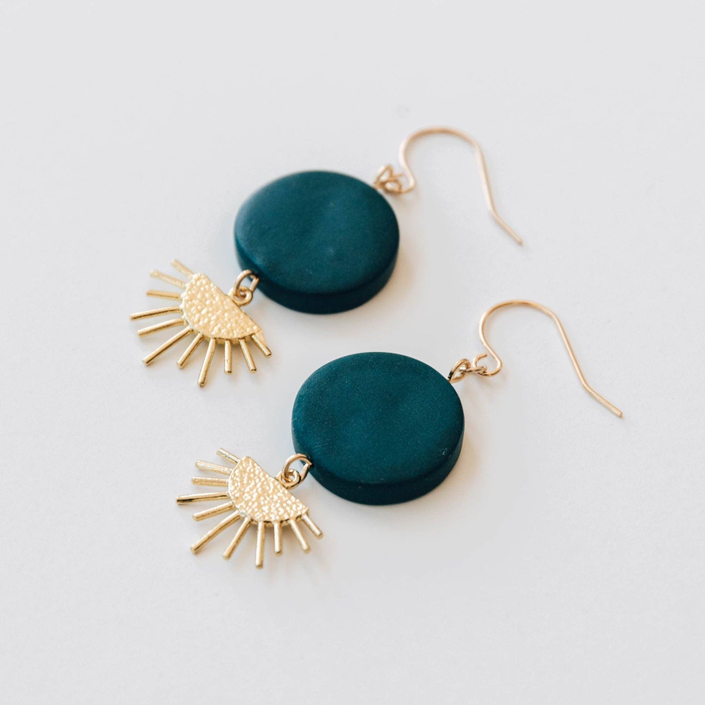 Teal Sunset Drop Earrings